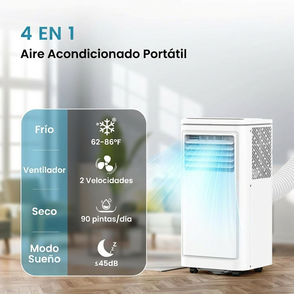 Aire Acondicionado Portátil 4 en 1